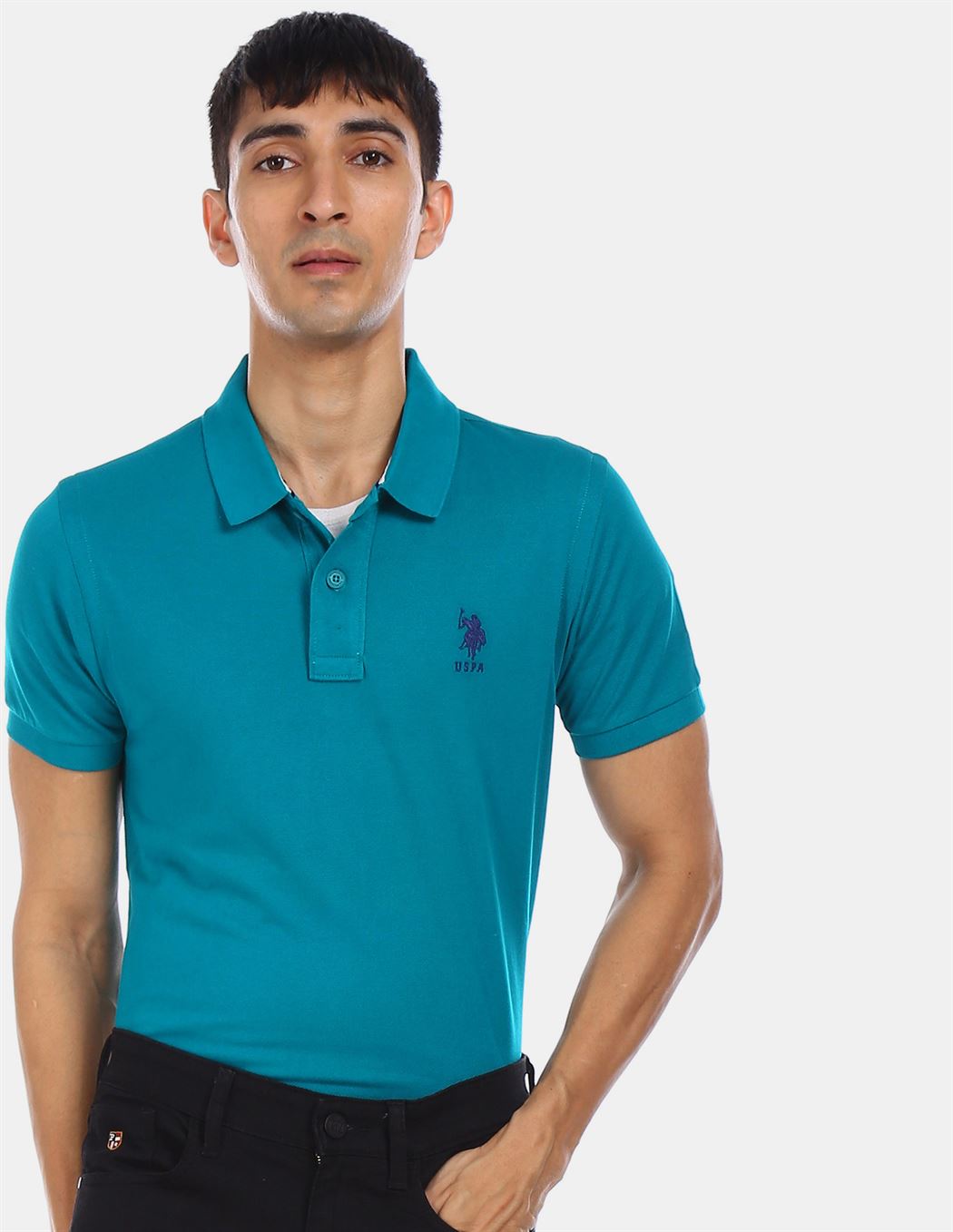 U.S.Polo Assn. Men Casual Wear Blue T-Shirt